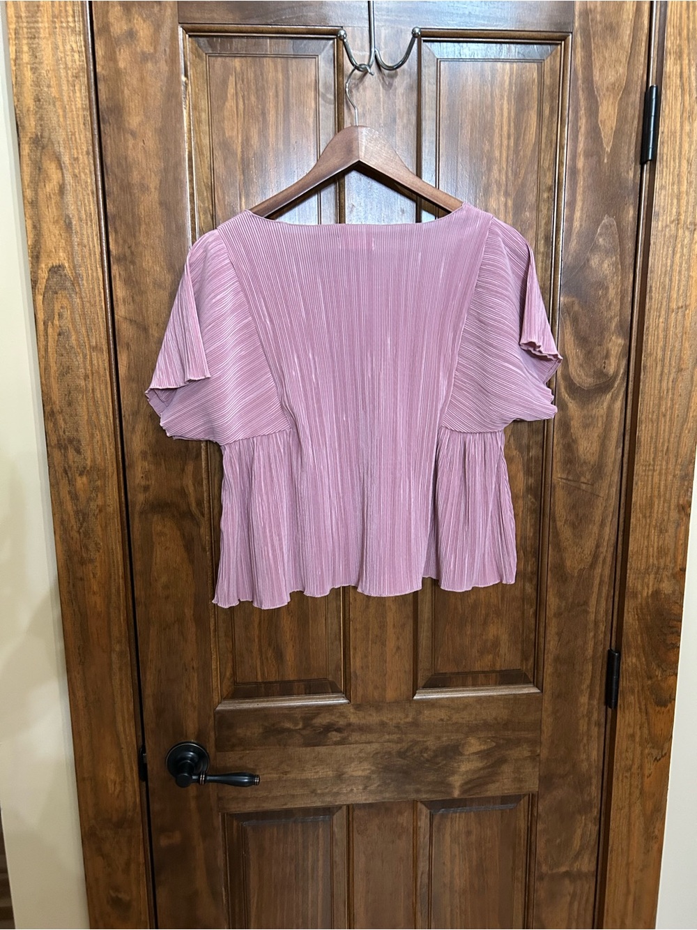 Madewell Blush Pink Short Sleeve Shirt
Ribbed Pleated Dressy Small (L-15) - Picture 4 of 5